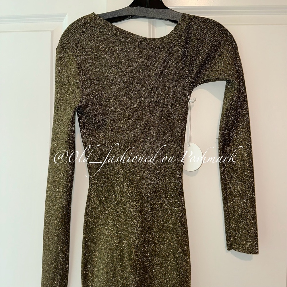 STAUD Craftsman Off-the-Shoulder Metallic Ribbed-Knit Midi Dress - Picture 9 of 13